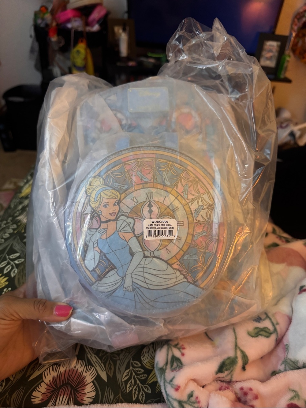 Loungefly Cinderella Round Backpack in Light Blue and Gold